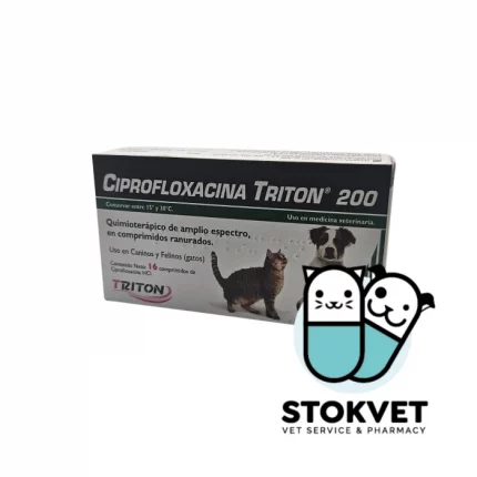 Comprimidos ranurados Ciprofloxacina Triton 200 caja 16 unidades