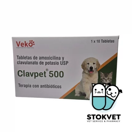 Tabletas Clavpet 500 caja 10 unidades