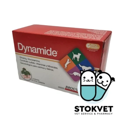 Comprimidos palatables Dynamide para perros y gatos caja de 30 unidades