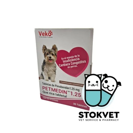 Tabletas PETMEDIN de 1.25mg caja con 30 unidades
