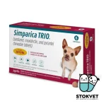 Simparica TRIO tabletas masticables para perros de 1.25kg a 2.25kg