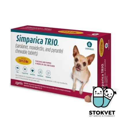 Simparica TRIO tabletas masticables para perros de 1.25kg a 2.25kg