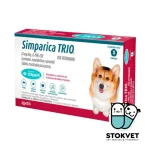 Simparica TRIO tabletas masticables para perros de 10kg a 20kg