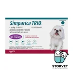 Simparica TRIO tabletas masticables para perros de 2.5kg a 5kg