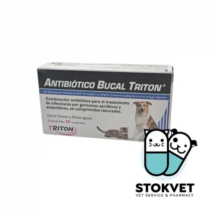 Antibiótico bucal Triton en comprimidos ranurados 20 unidades